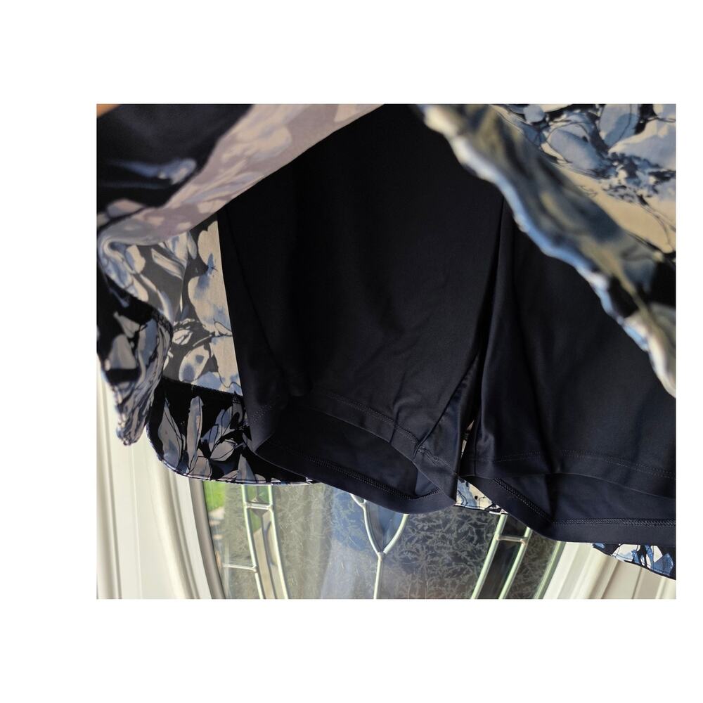 S.C. & Co. Multicolor Blue Black White Skort Tennis Skirt Pockets Size XL - Picture 2 of 6